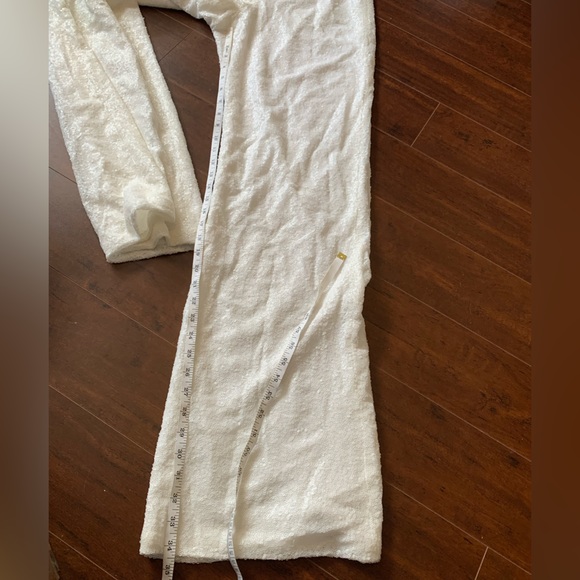 Black Halo Wide Leg Sequined White pants - Picture 12 of 15